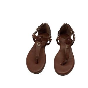 GBG Los Angeles Women’s Brown Sandal With Zip Back.  Size 6.5
